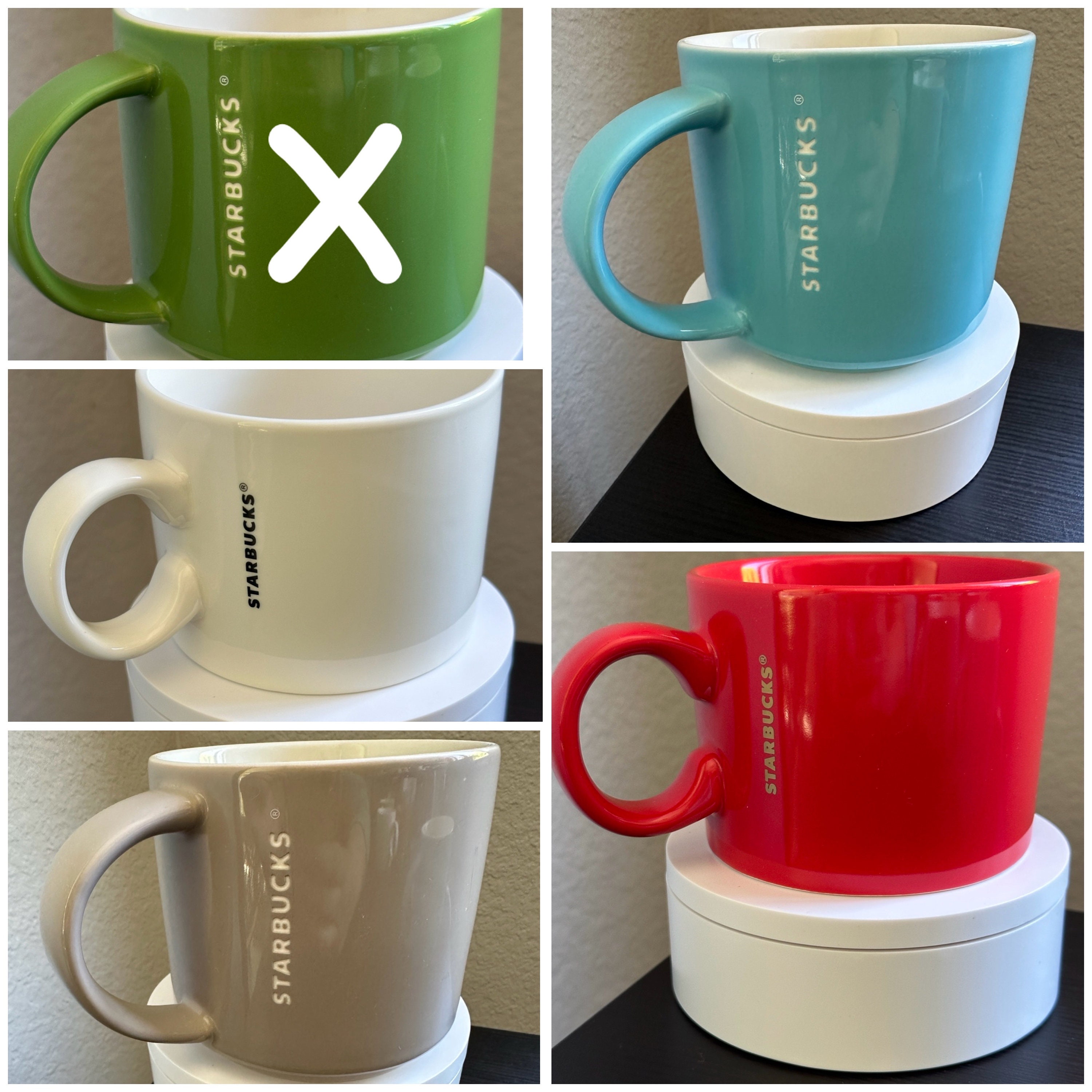 Starbucks Mugs Starbucks Cups Starbucks 12 Oz and 14 Oz Red Starbucks ...