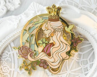 NEW - Cute Moon Princess BTS Enamel Pin Badge Hard Enamel Brooch Perfect Sister or Gift for Her with Gift Box