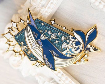 Enchanting Ocean Dweller Pin - Unicorn Whale for Animal & Whale Lover Collectors