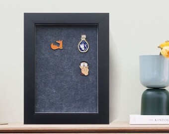 Wooden Enamel Pin Badge Display Frame,  Perfect Enamel Pin Board for Pin Collection