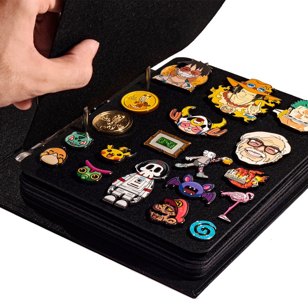 NEW Enamel Pin Display Board A5 Felt Storage Book Metal Badge