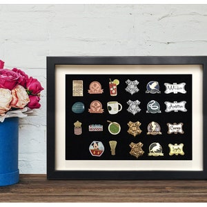 Minimalist Large Pin Display Board Frame, Wooden Pin Badge Display Board Perfect for Pin Collection