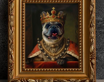 Digital Custom Royal Pet Portrait, King Queen Renaissance Regal Portrait, Funny Pet Gifts, Birthday Gift, Cat, dog, Pet Loss