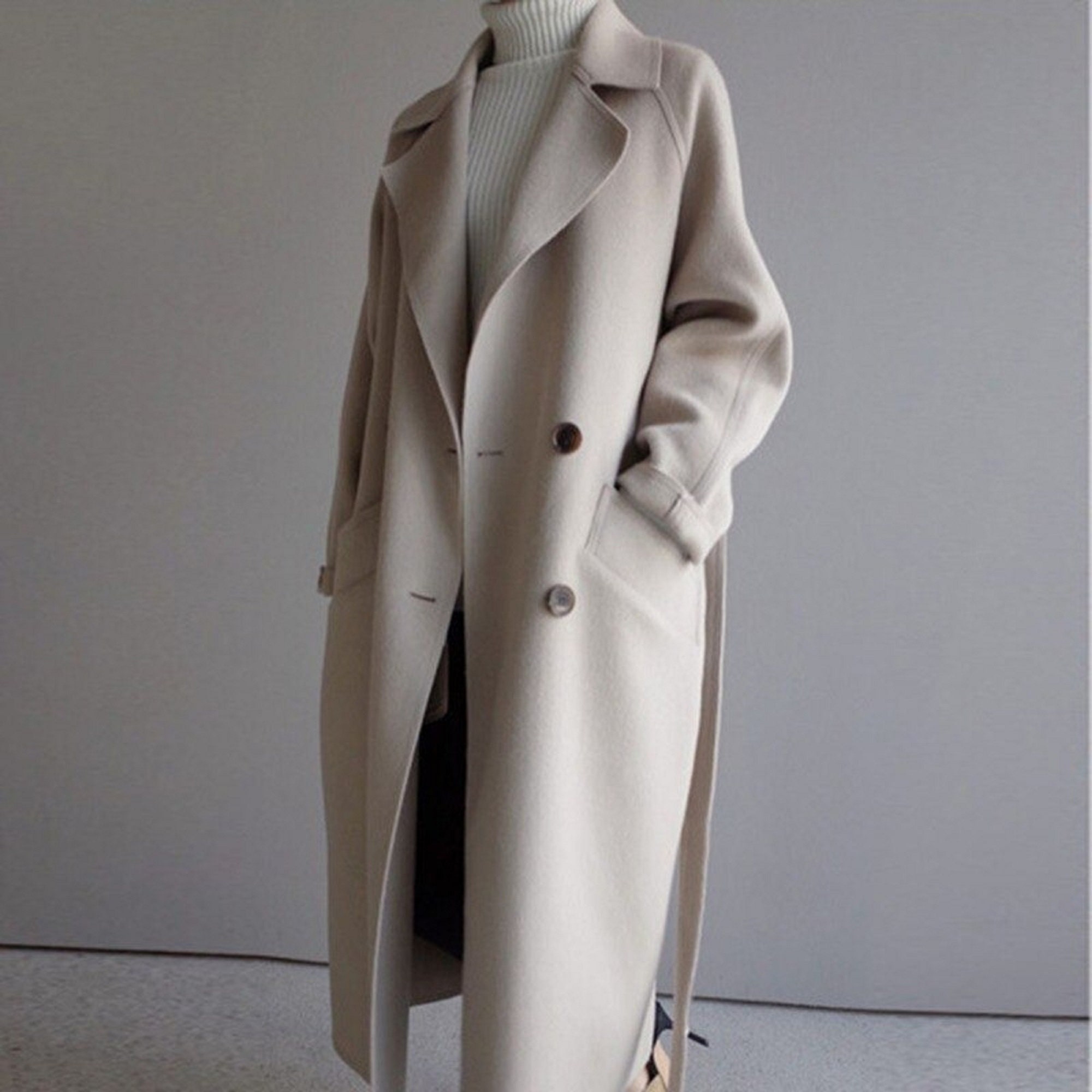 Korean Wool Coat - Etsy Australia