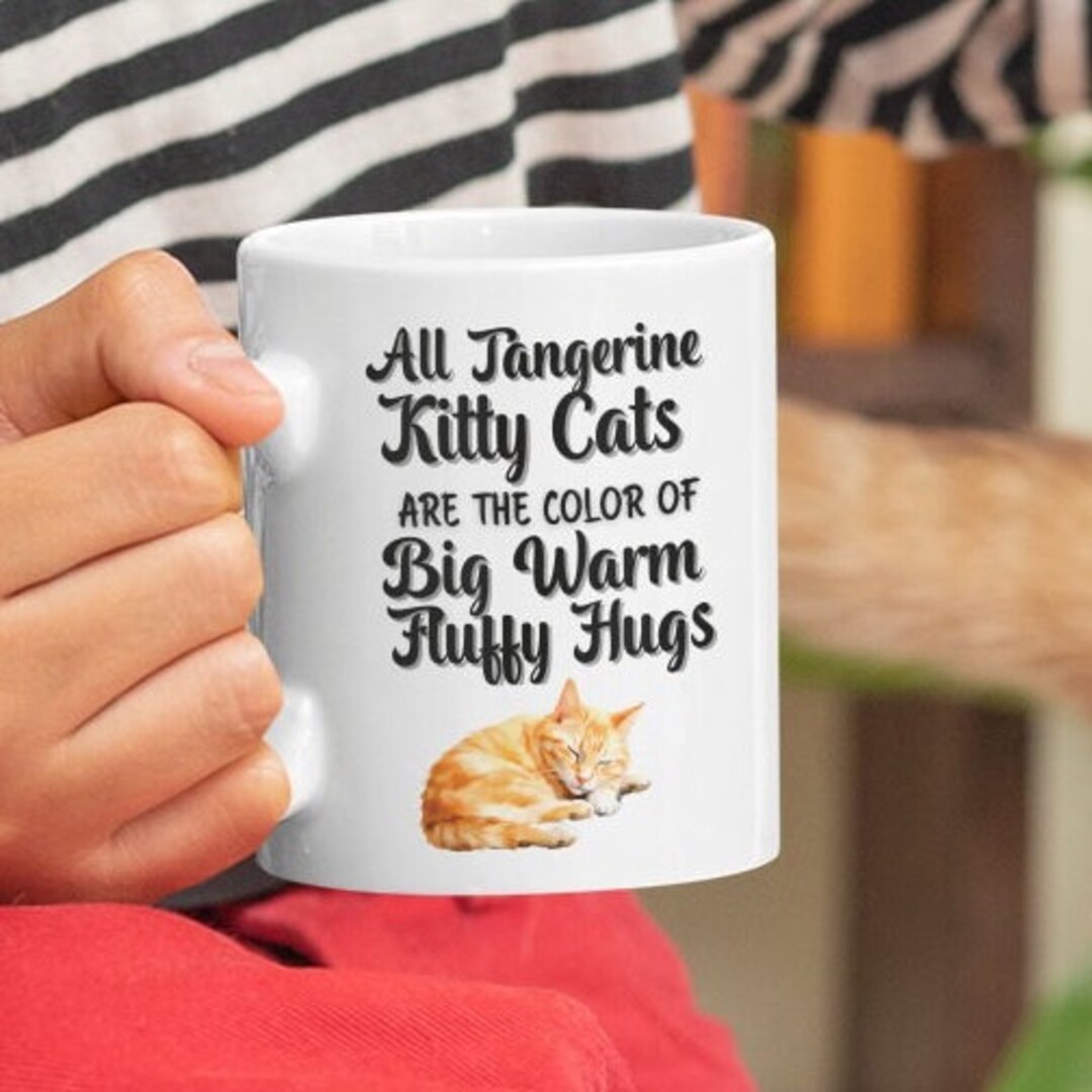 Tangerine Cats Coffee Mug,orange Cat Lovers,kitty Hugs,fluffy Cats,cat