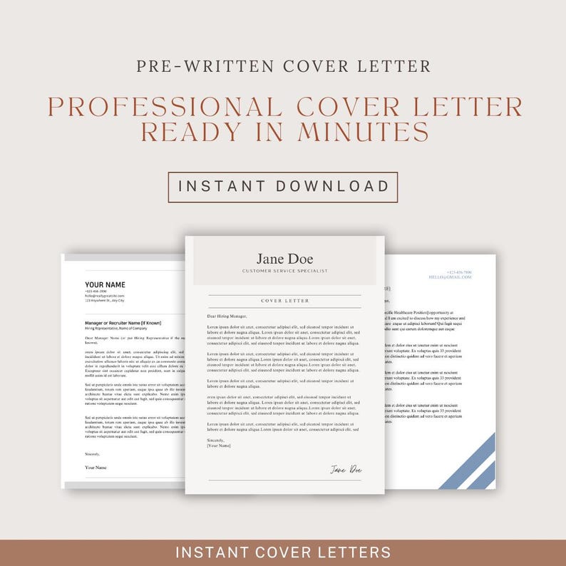 Remote Job Cover Letter & Resume Template Prewritten, Readytosubmit