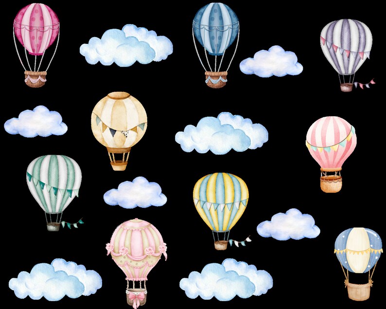 Hot Air Balloon Svg, Png Digital Download - Etsy