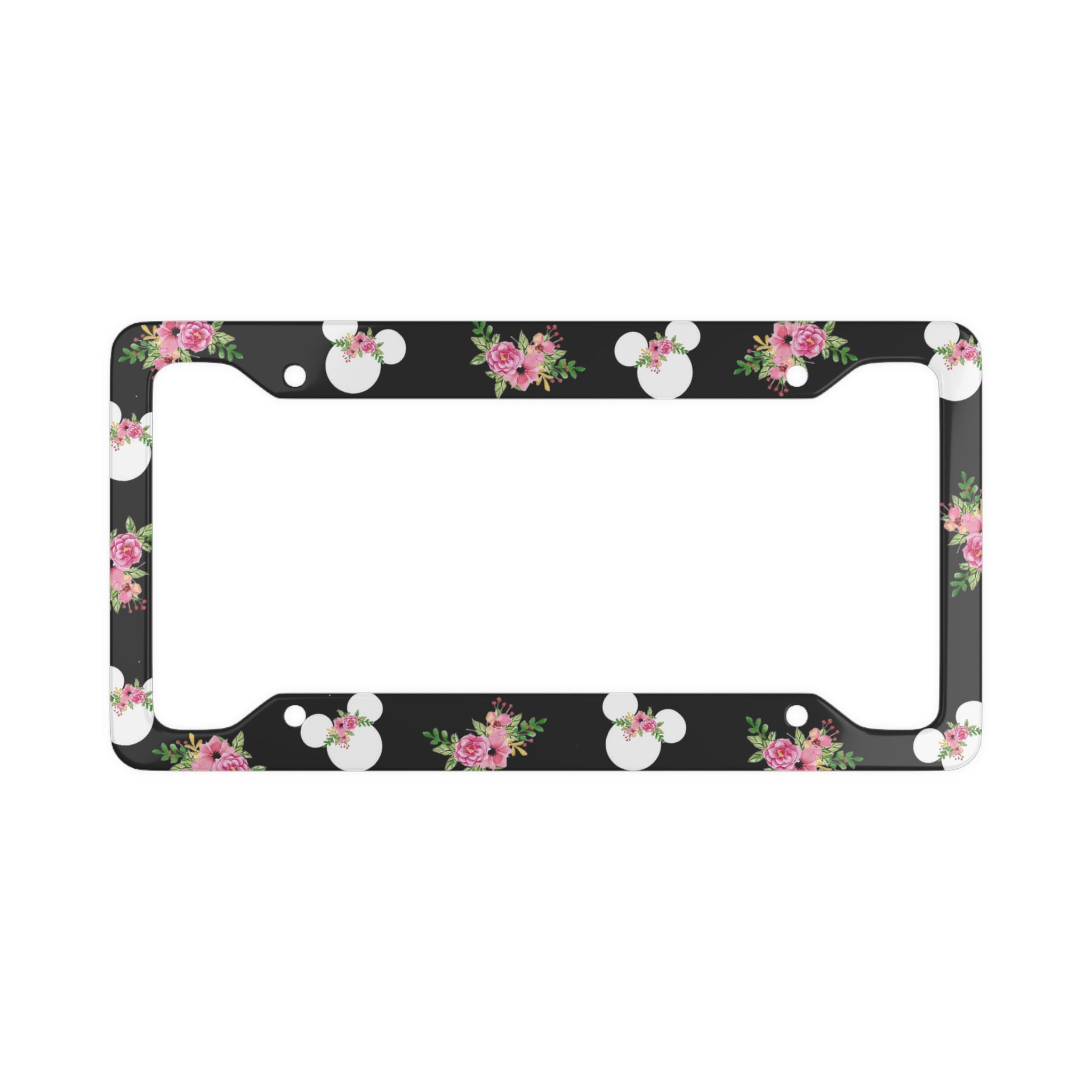 Black Disney License Plate Frame Etsy