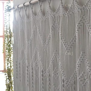 Macramé Doorway Curtains | Bohemian Room Divider | Handmade Door String Curtain | Door Window curtain | Birthday Party Wedding Backdrop
