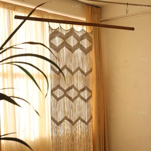 Macrame Curtain Room Divider | Wall Hanging | Doorway Window Curtains | Handwoven Wedding Backdrop Arch | Closet Curtain | Boho Wall Decor
