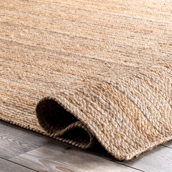 Braided jute area rug for living room 8x10 rug
