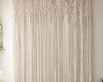 Handmade Macrame Doorway Curtain | Boho Room Divider