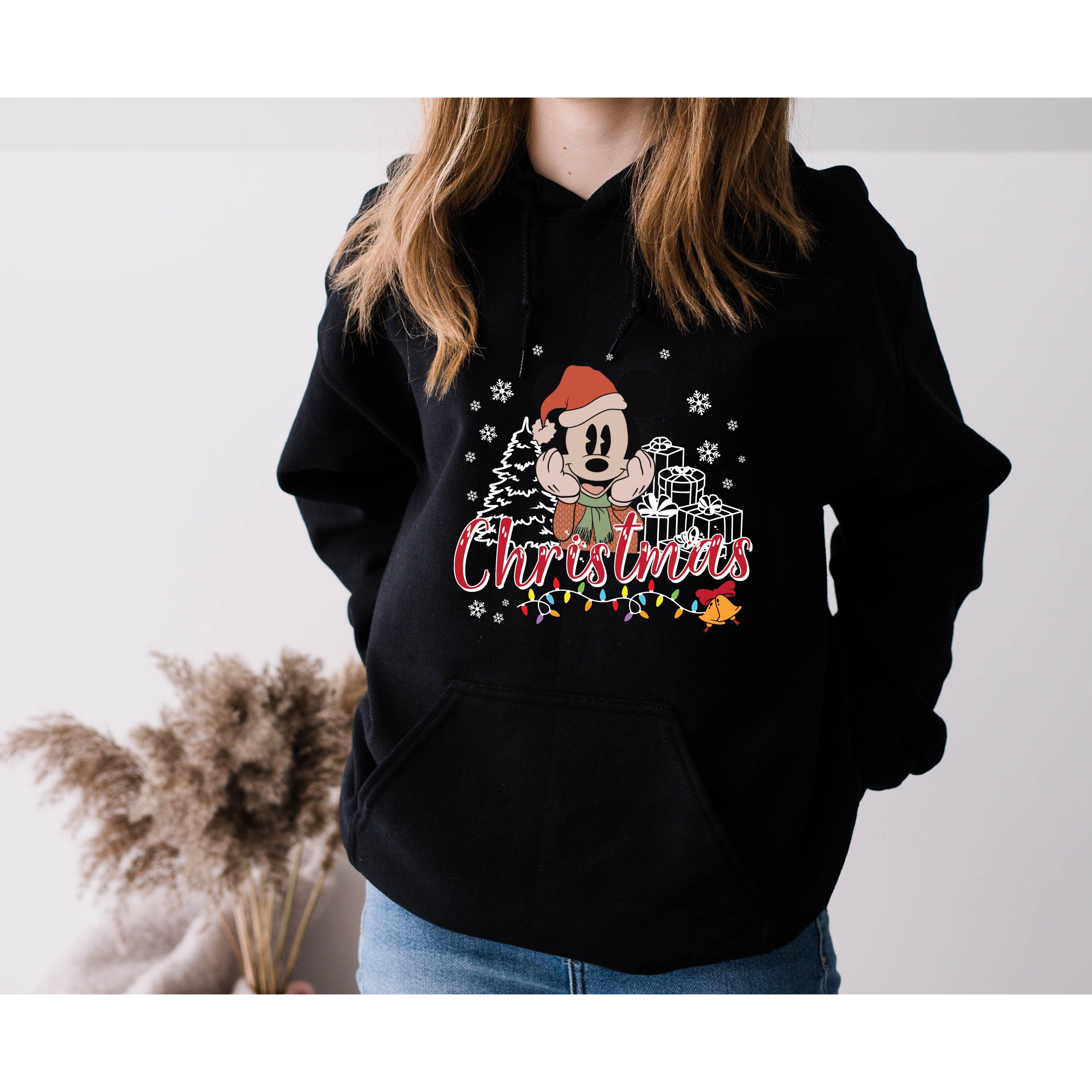 Discover Vintage Disney Christmas Sweatshirt, Mickey Christmas Sweatshirt, Christmas Hoodie, Mickey Christmas Hoodie, Mickey Mouse Christmas Sweater