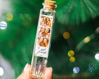 Best Friend Christmas Photo Gift, Message in a Bottle, Present for Christmas, Gift For Her, birthday presentPhoto Booth Style,