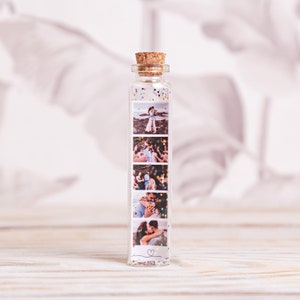 Regalo personalizzato per il fidanzato Foto Messaggio regalo in una bottiglia Regalo personalizzato per lei Per lui Regalo di anniversario Regalo fotografico di famiglia Love Box