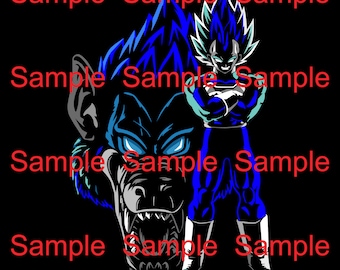 DBZ Dragonball Z Vegeta and Great Ape SVG PNG
