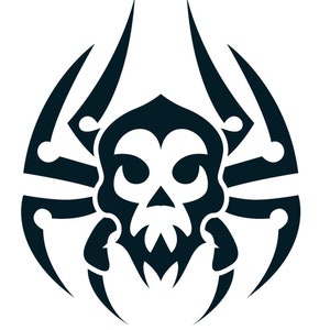 Spider Silhouette Vinyl Decal: Halloween Decor, Car Window Decal