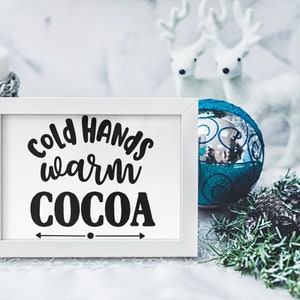 Hot Cocoa Vinyl Decal: Winter Home Decor