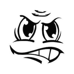 Cartoon Faces Vinyl Decal Sticker