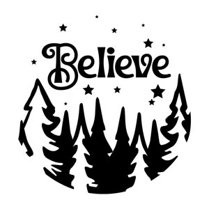 Believe Christmas Vinyl Decal