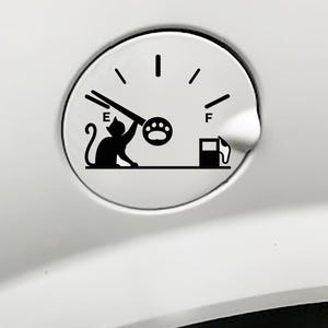 Cat Fuel Gauge Vinyl Car Decal