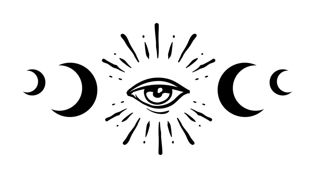 Eye and Moon Vinyl Decal Sticker Etsy