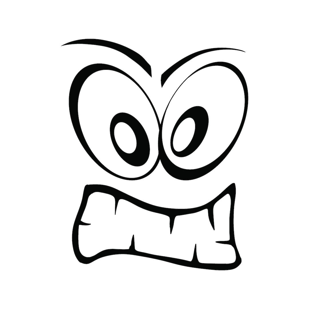 Cartoon Faces Vinyl Decal Sticker Etsy