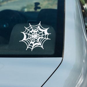 Spider Web Halloween Vinyl Decal - Spooky Window Decor