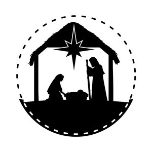 Nativity Christmas Vinyl Decal