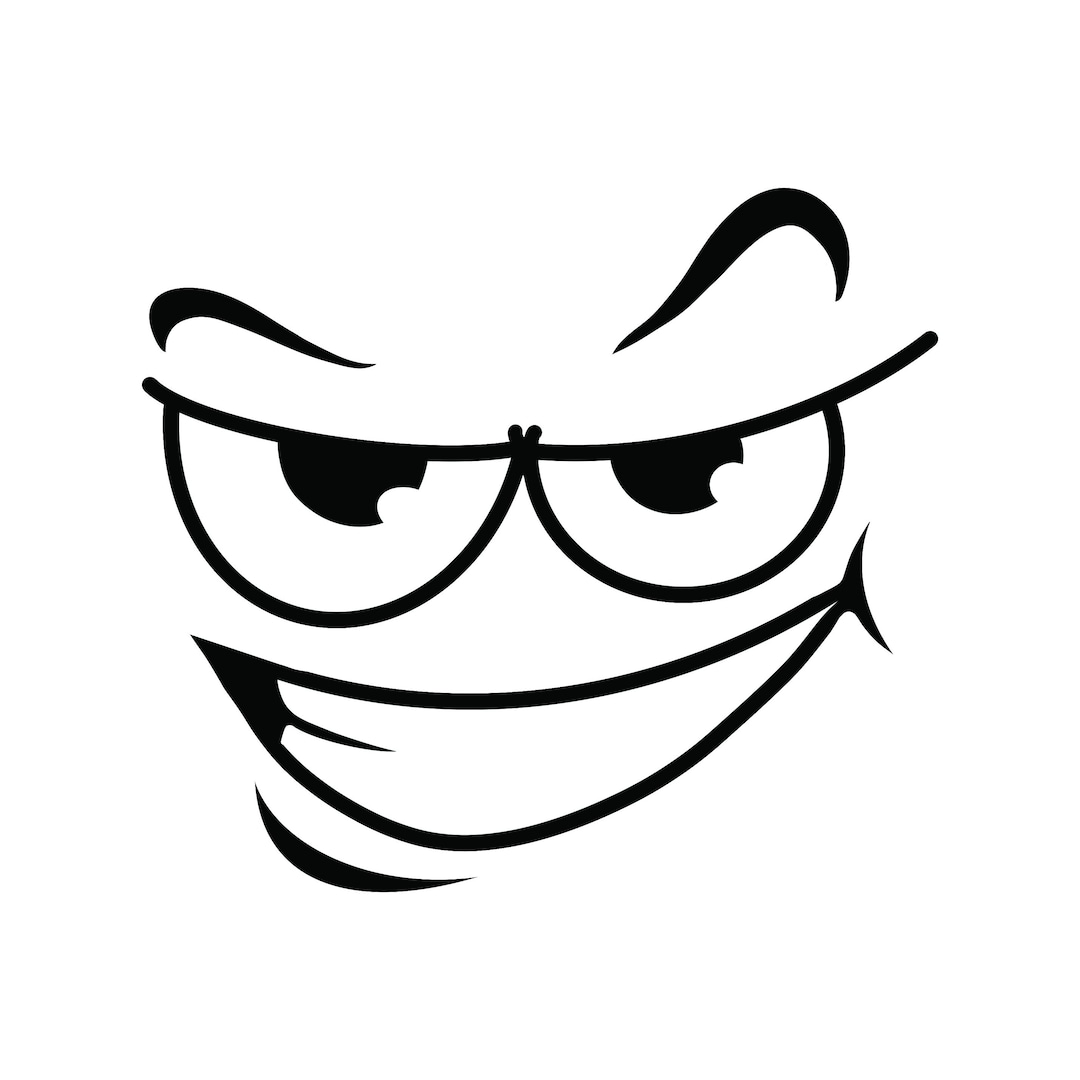 Cartoon Faces Vinyl Decal Sticker Etsy