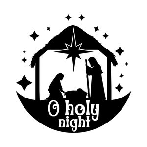 O Holy Night Christmas Vinyl Decal Sticker