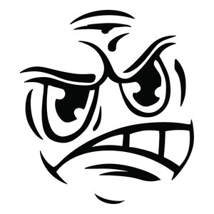 Cartoon Faces Vinyl Decal Sticker