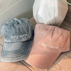 Mom and Dad Hats, Pregnancy Announcement Hats, Gender Reveal Hats, Cute Mom Dad Hats, Pregnancy Reveal Hats, boy mom hats girl mom hats cute
