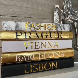 5 Set Of Books | Customizable Book Stack | Fashion Books | Glam Decor Books | Coffee Book Set | Luxurious Book Stack | Personalized Books