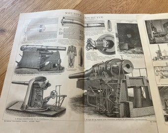 Bundle of 5 Antique Old Machines print 1899 Orginal prints