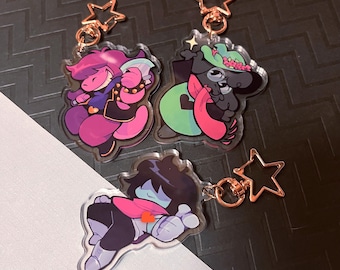 Two-sided Deltarune 2.5in Acrylic Keychains