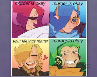 OP M*rder is Okay Square Print