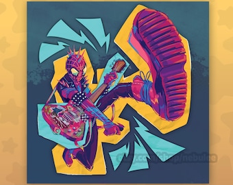 Punk Spider 6x6 Square Print