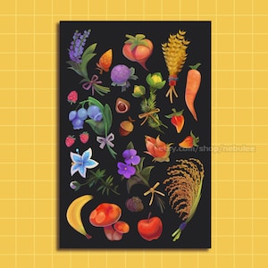 Hyrule Flora 100x120 Postkarte Print