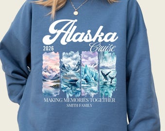 Sudadera personalizada para crucero por Alaska 2026, Sudadera "Creando recuerdos juntos", Crucero familiar, Crucero juntos por Alaska, Vacaciones grupales a juego