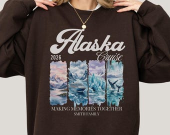 Sudadera personalizada para crucero por Alaska 2026, Sudadera "Creando recuerdos juntos", Crucero familiar, Crucero juntos por Alaska, Vacaciones grupales a juego