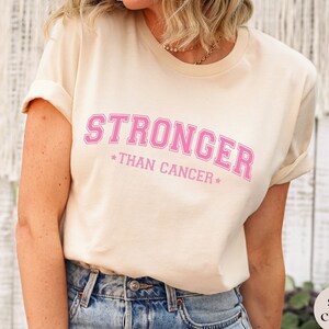 Stronger than Cancer Shirt, In October we wear pink shirt, Breast Cancer Survivor Gift, Breast Cancer Awareness Gift For Survivors
