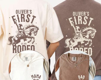 First Rodeo Birthday Shirt, Western Family Matching Tee