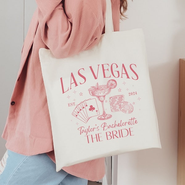 Vegas Bachelorette, Bridesmaid Tote, Bridesmaid Favors, Bachelorette Party Favors, Vegas Bachelorette tote, Custom location Bachelorette