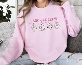 Boojee Ghost Crew Sweatshirt, Spooky Halloween Shirt
