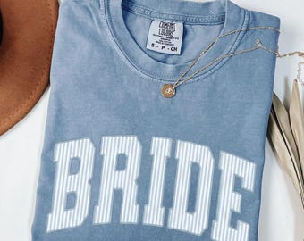 Camiseta Comfort Colors® para novia, rayas para novia, regalo para futura novia, camiseta de futura Sra., camiseta de boda para la novia, regalo para el prometido