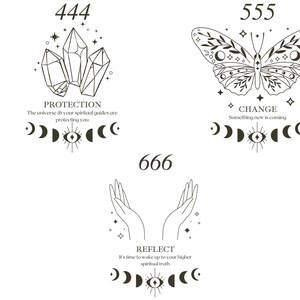 Angel Numbers Tapestry: Celestial Woven Cotton Blanket Bild 6