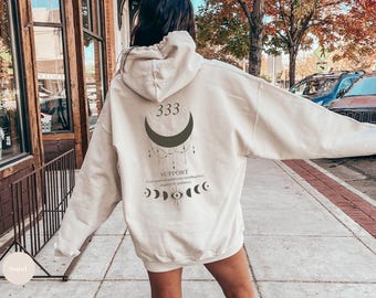 Angel Number 333 Hoodie, Mystical Celestial Design