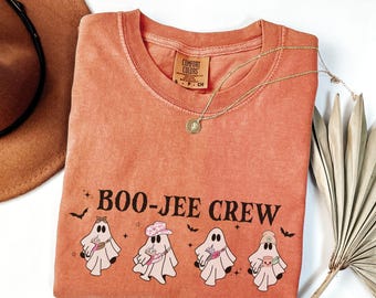 Boojee Ghost Crew Comfort Colors Shirt, Spooky Season Tee