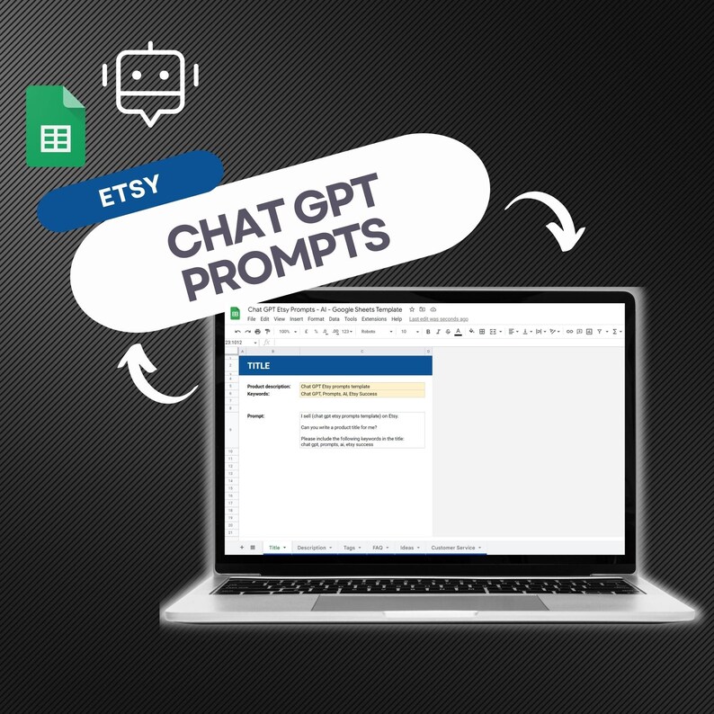 Chat GPT Prompts for Etsy Sellers Chatgpt Product Description Etsy